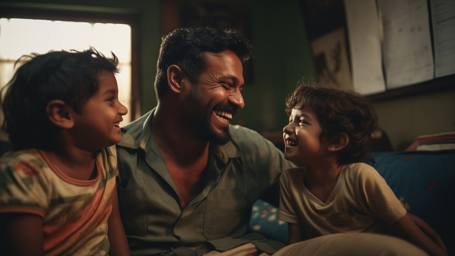 lovely-portrait-father-children-celebration-father-s-day Lovely Portrait Father Children Celebration Father S Day